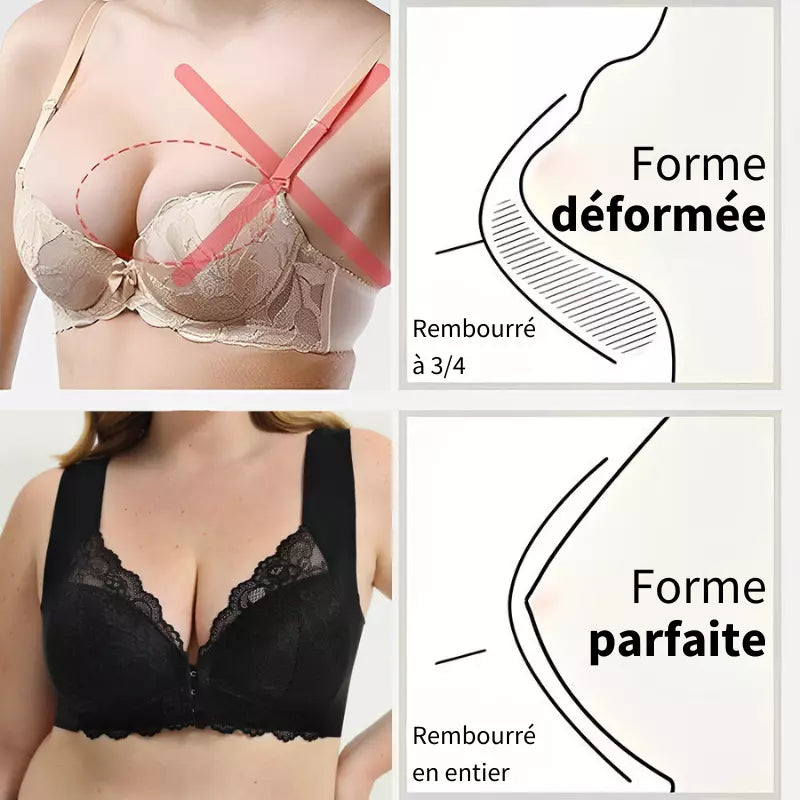 (PACK OF 3) Wireless Shaping Bra with Front Closure - Elena Harper