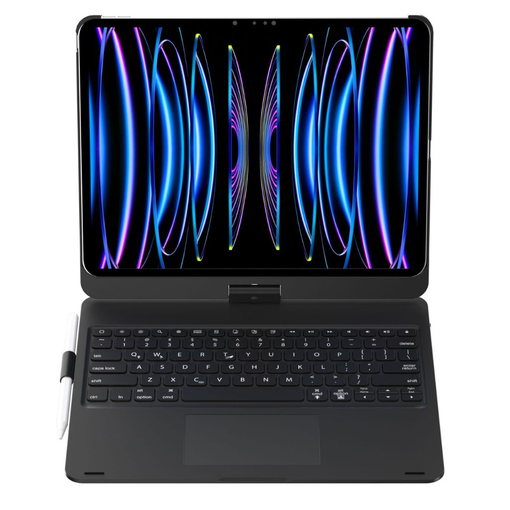 iPad Keyboard Case with Backlit Keys and Trackpad