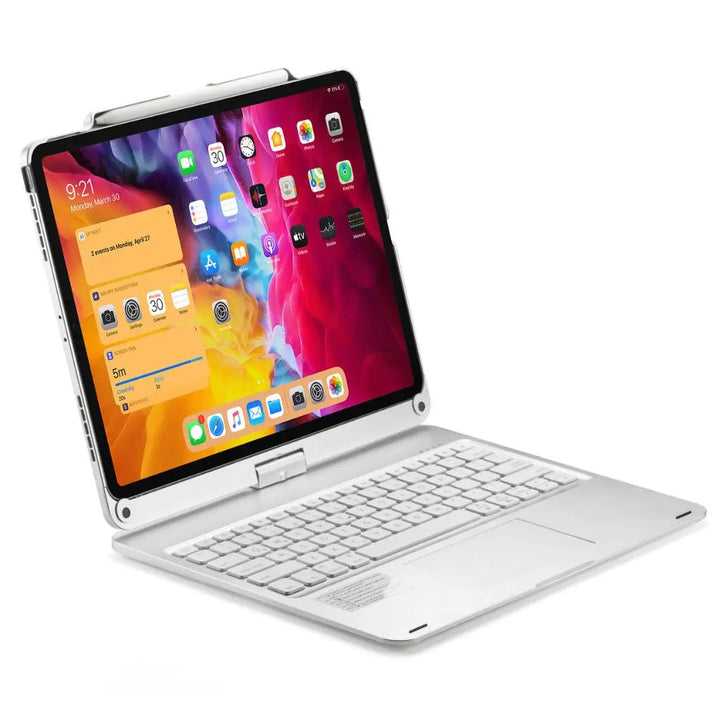 iPad Keyboard Case with Backlit Keys and Trackpad