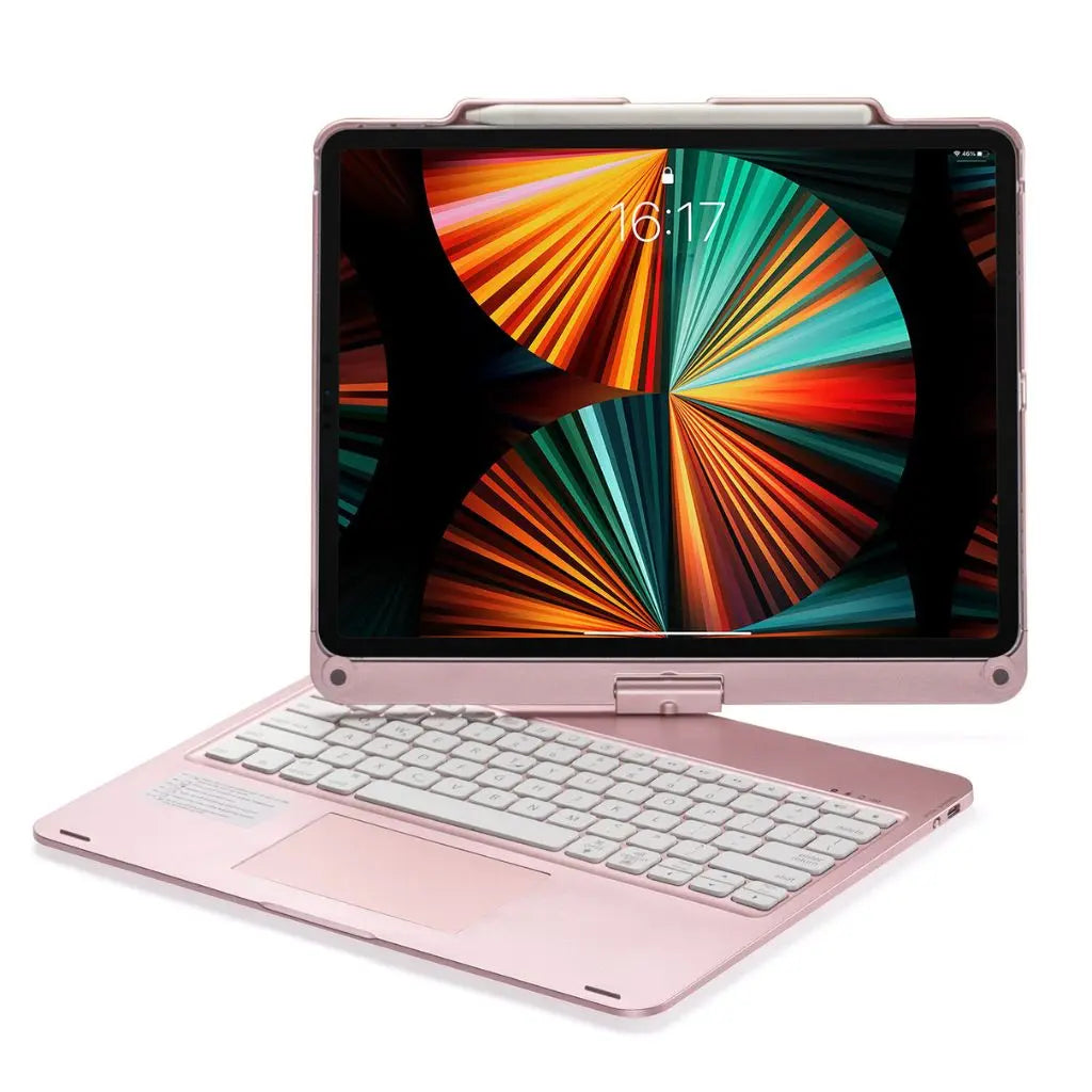 iPad Keyboard Case with Backlit Keys and Trackpad