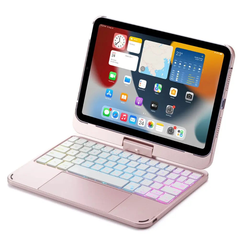 iPad Keyboard Case with Backlit Keys and Trackpad