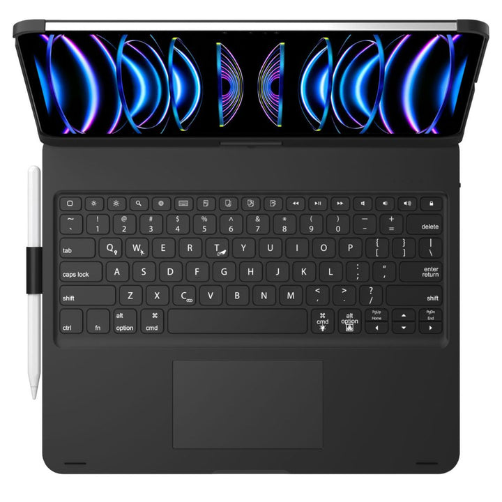 iPad Keyboard Case with Backlit Keys and Trackpad