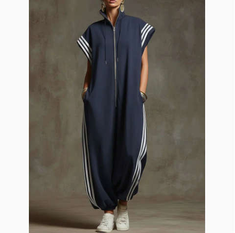 Isolde Sporty-Elegant Jumpsuit with Zipper - Elena Harper