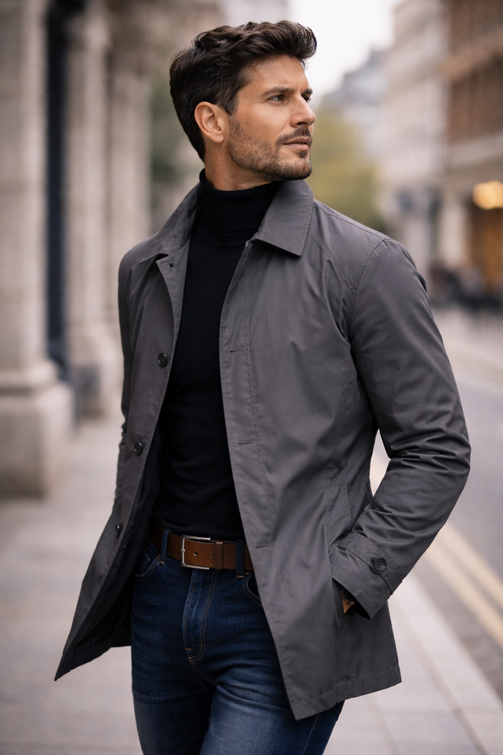 Classic Urban Coat for Men - Elena Harper