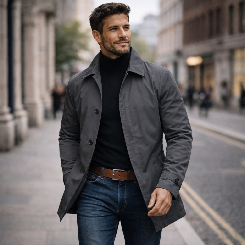 Classic Urban Coat for Men - Elena Harper