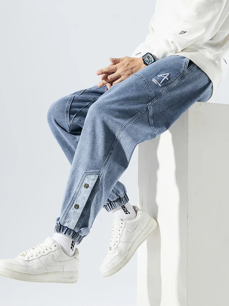Men's Elastic Waist Jeans