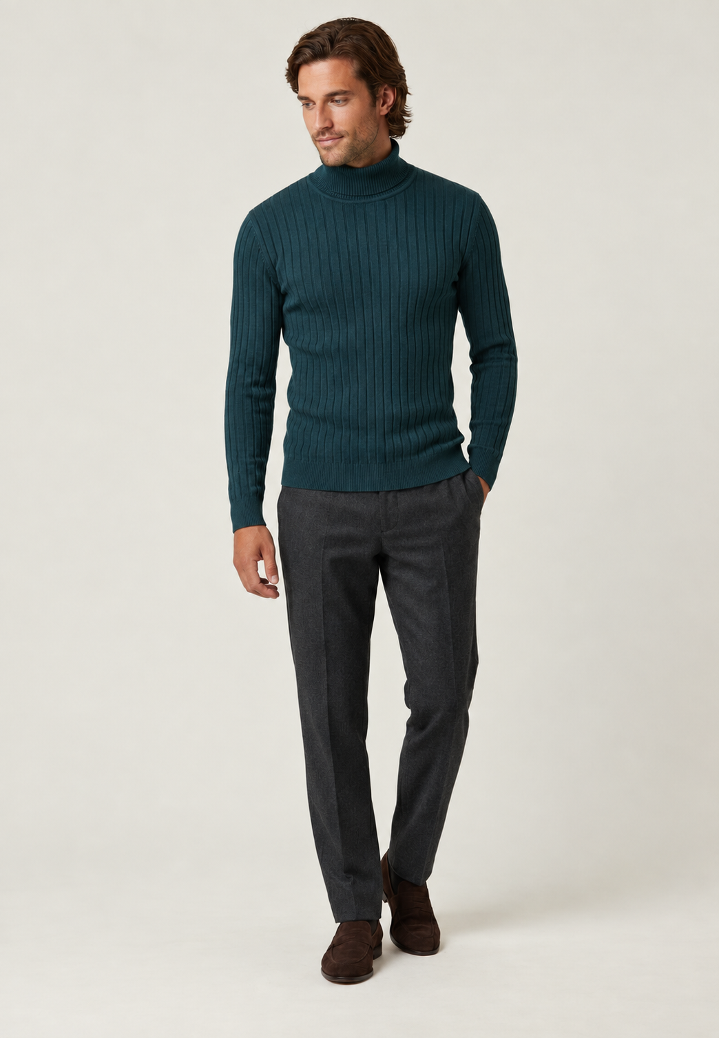 High Neck Knit Sweater - Marius