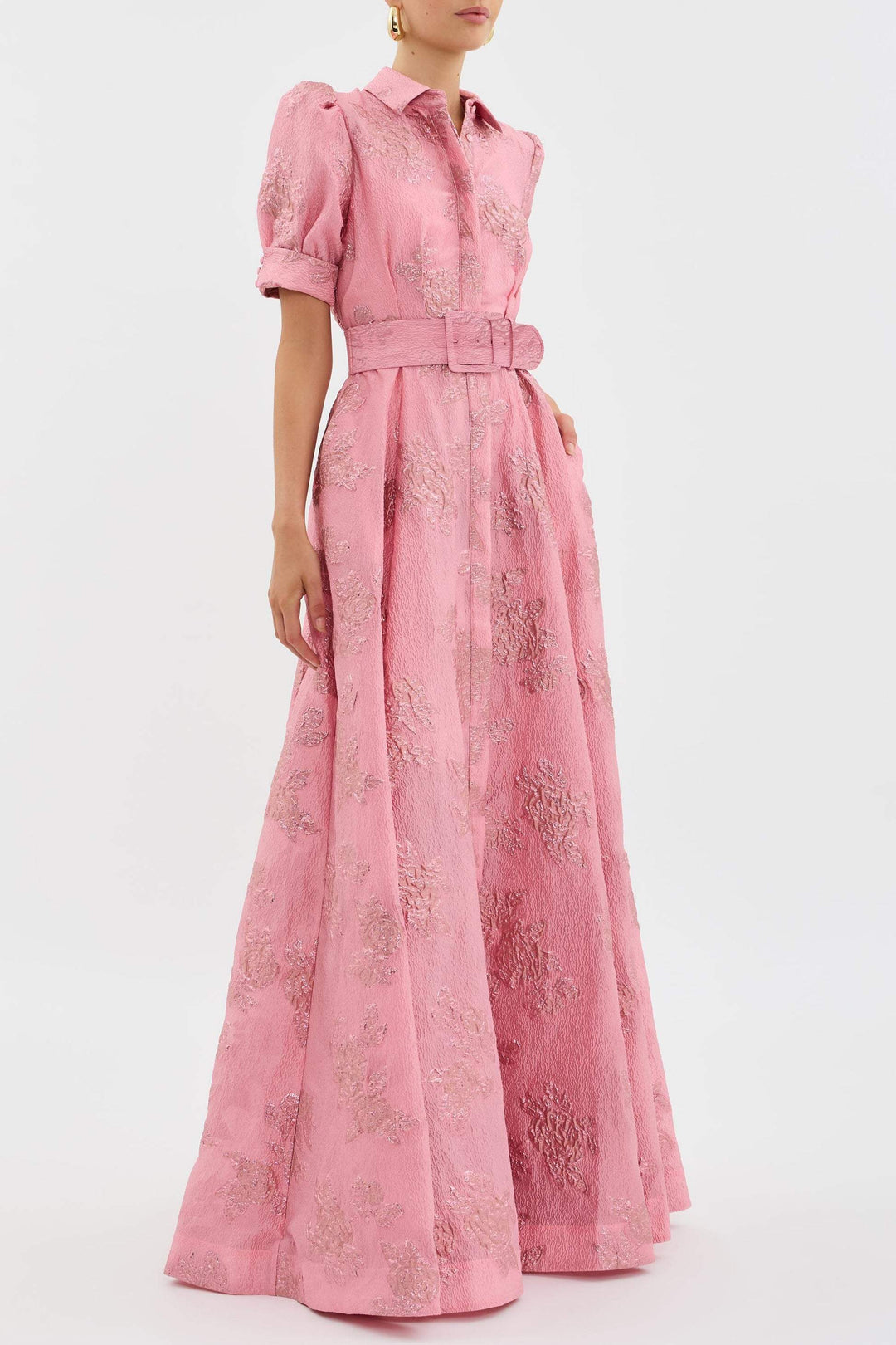 Anabella Puff Sleeve Dress, view 4 - Elena Harper