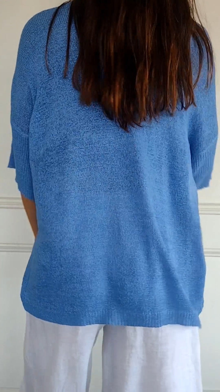 Spring Top with V-Neck