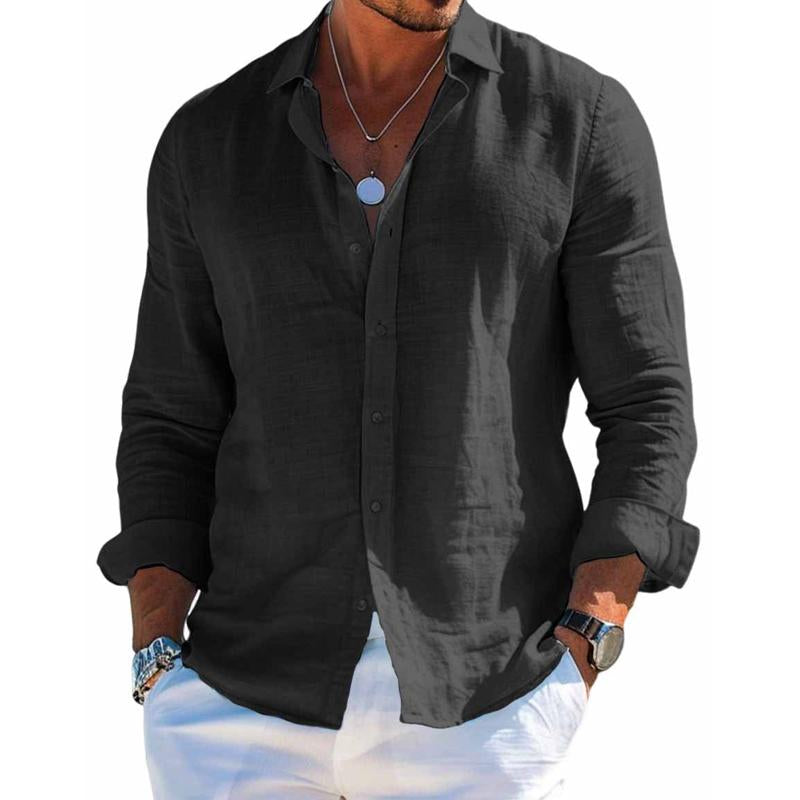Hagen | Men's Casual Long Sleeve Shirt with Buttons