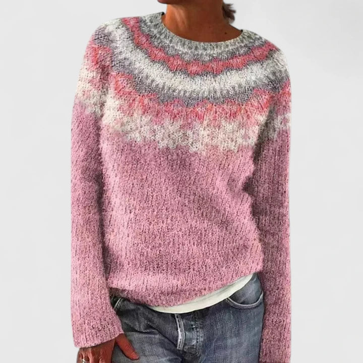 Cassidy | Women's Patterned Knit Sweater with Soft Warm Hand