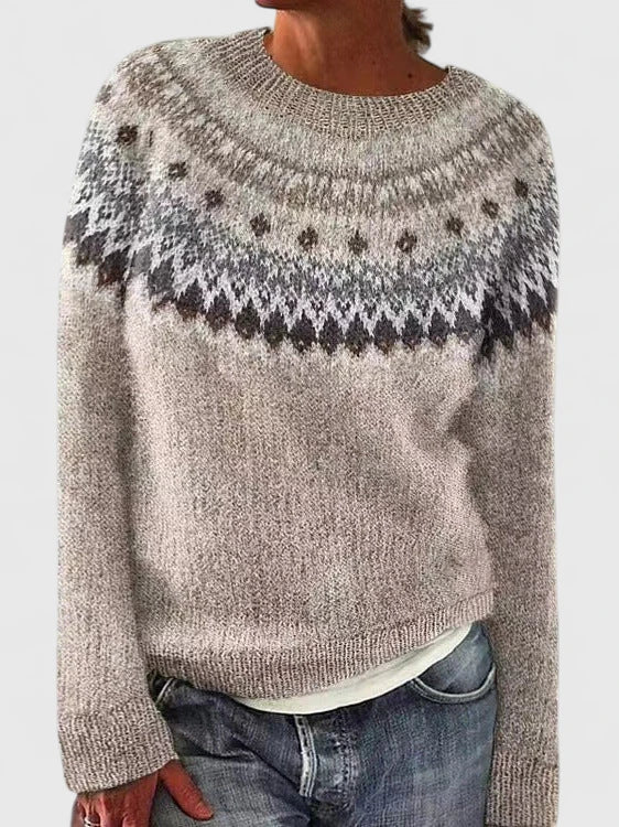 Cassidy | Women's Patterned Knit Sweater with Soft Warm Hand