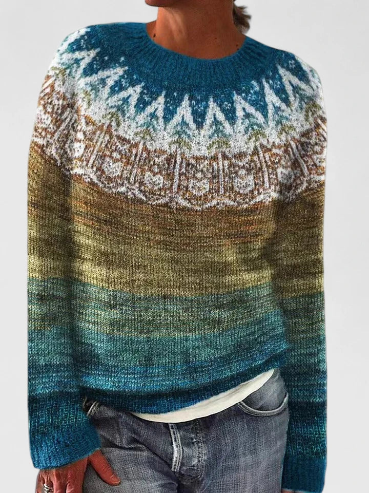 Cassidy | Women's Patterned Knit Sweater with Soft Warm Hand