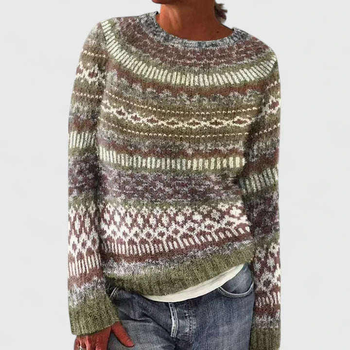 Cassidy | Women's Patterned Knit Sweater with Soft Warm Hand
