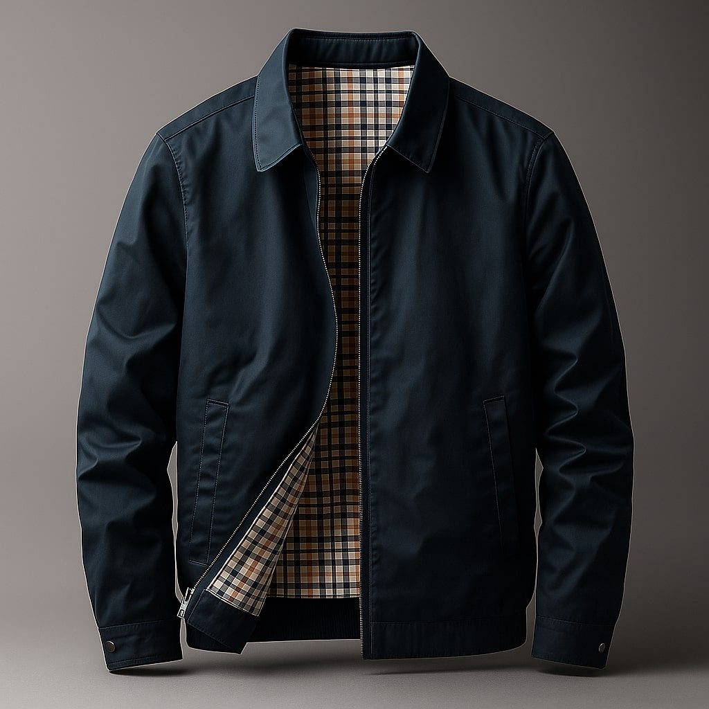 Cotton Jacket with Zipper for Men