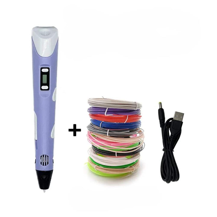Kids' 3D Drawing Pen with LCD Screen for Creative Fun