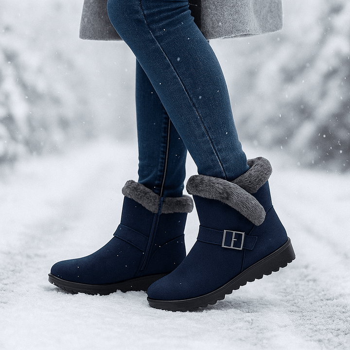 Women's Ankle Boots with Buckle - Ervianne