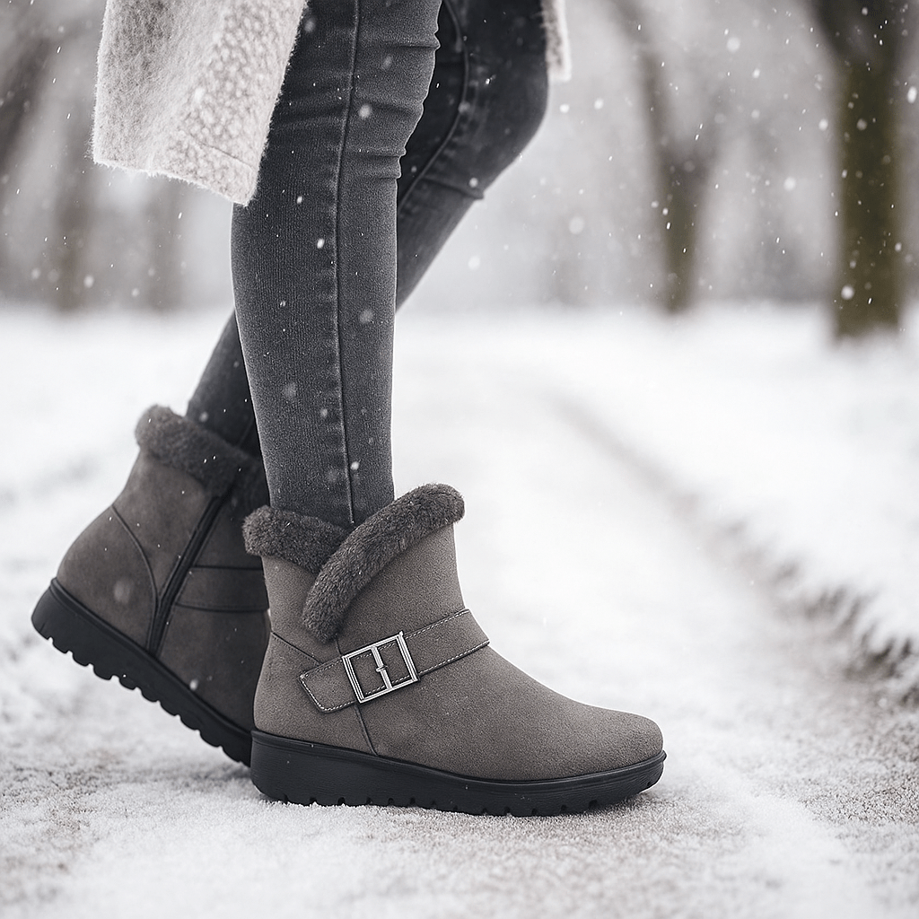 Women's Ankle Boots with Buckle - Ervianne