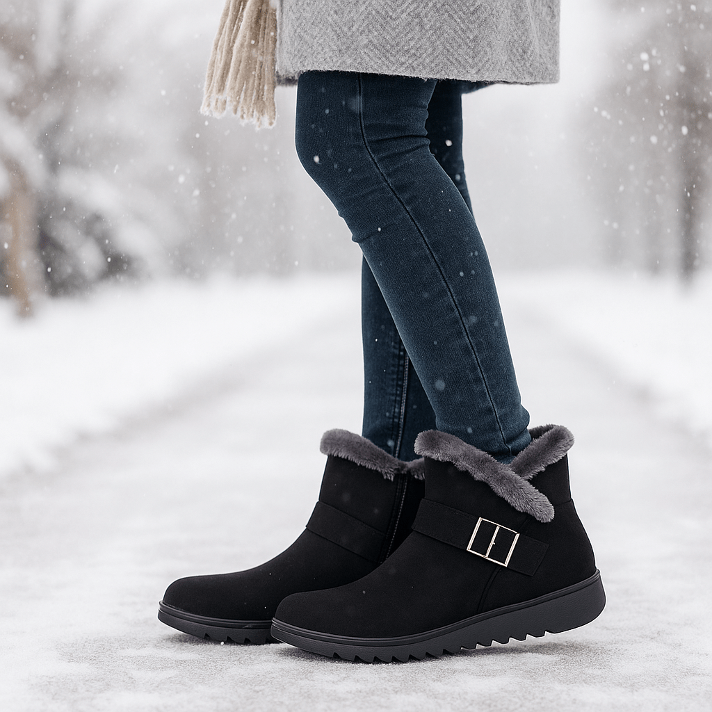 Women's Ankle Boots with Buckle - Ervianne