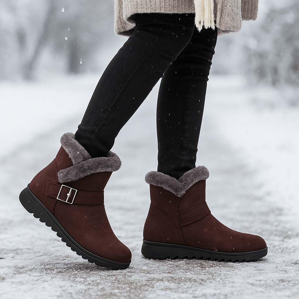 Women's Ankle Boots with Buckle - Ervianne