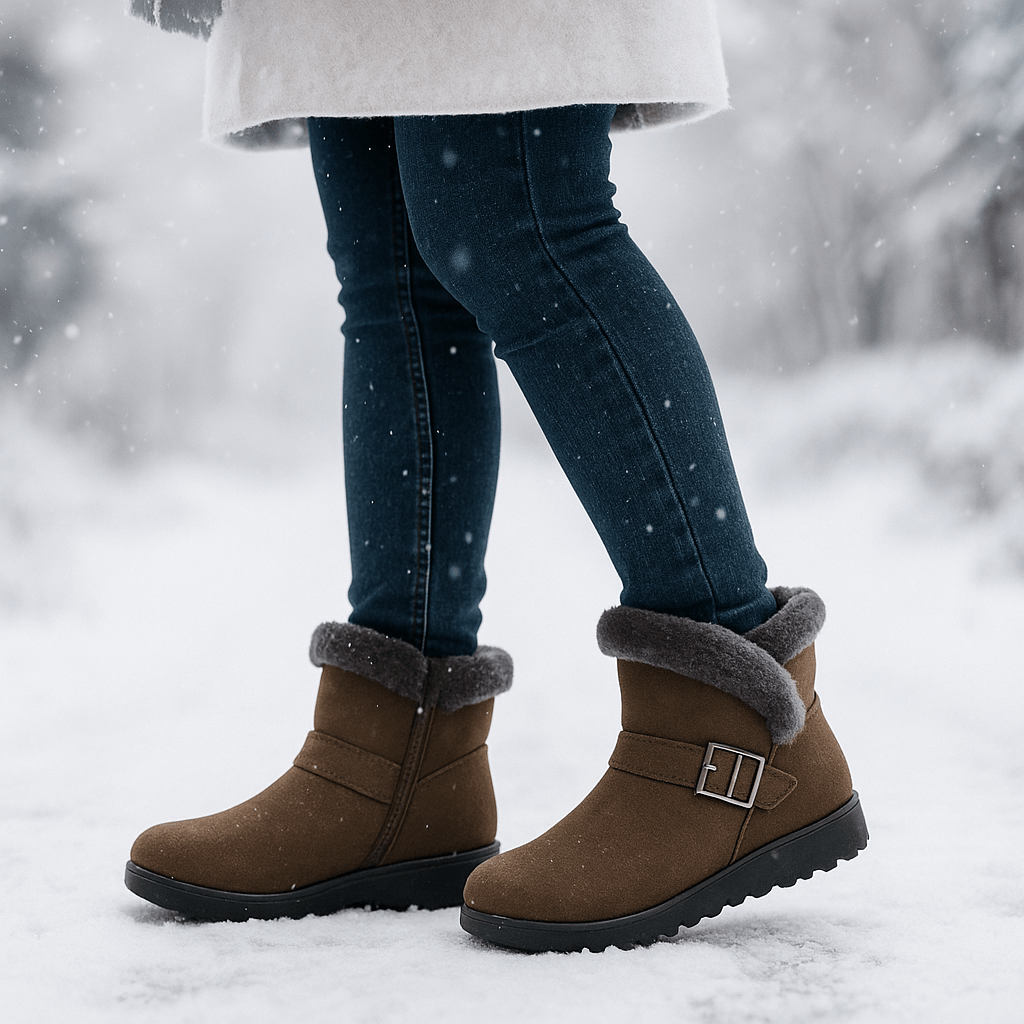 Women's Ankle Boots with Buckle - Ervianne