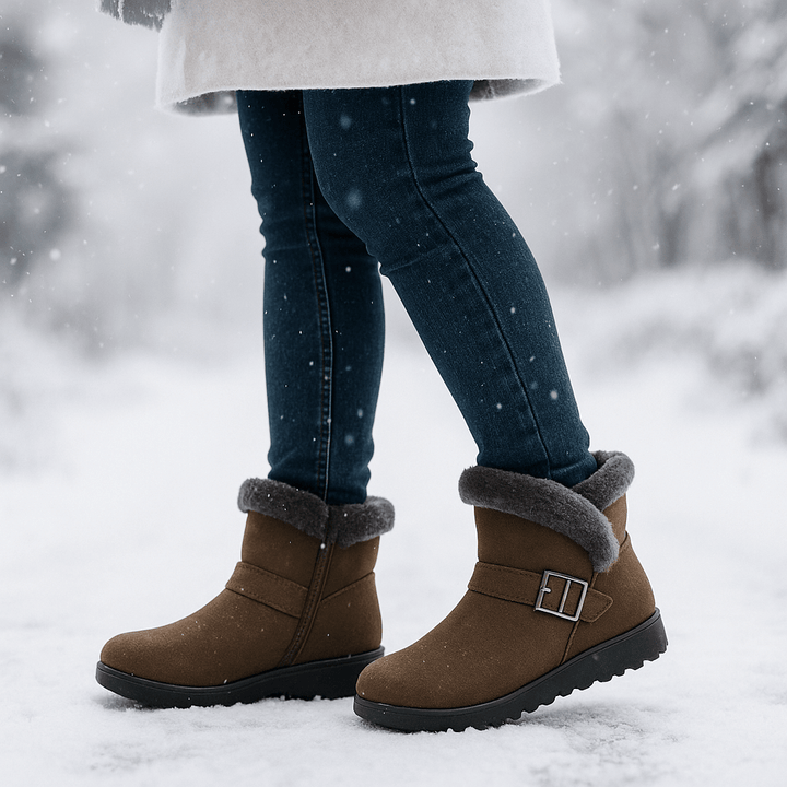 Women's Ankle Boots with Buckle - Ervianne