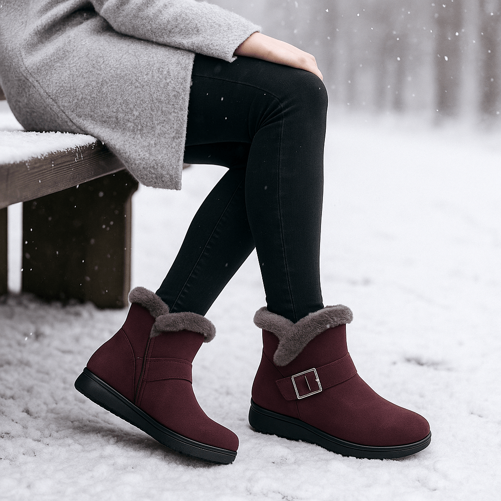 Women's Ankle Boots with Buckle - Ervianne