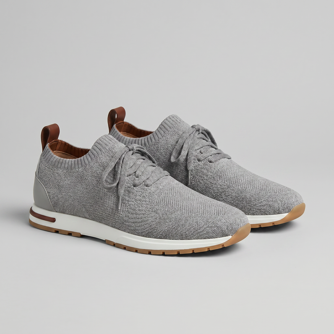 Knit Sock Lace-Up Trainers Men Casual