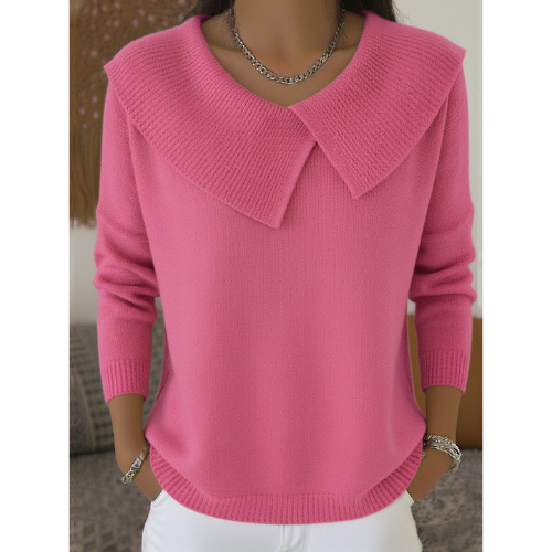 Lucia Warm Sweater with Soft Neckline, view 3 - Elena Harper