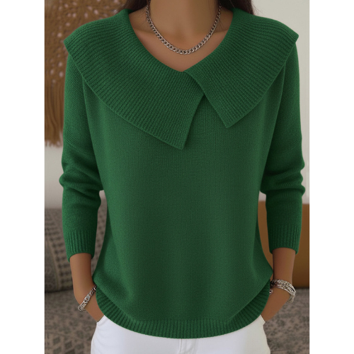 Lucia Warm Sweater with Soft Neckline - Elena Harper