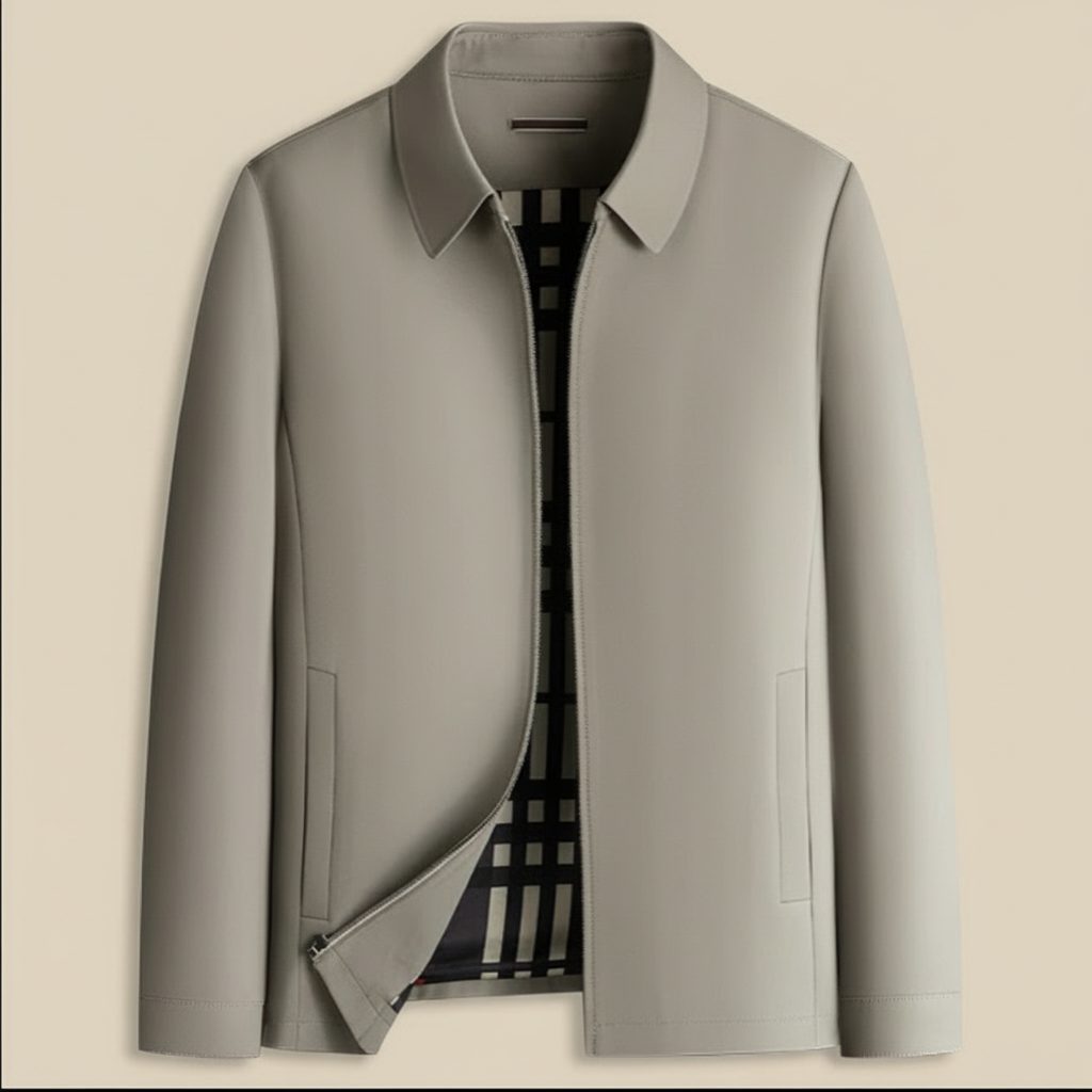Harrington Short Jacket with Zipper for Men