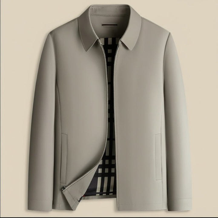 Harrington Short Jacket with Zipper for Men