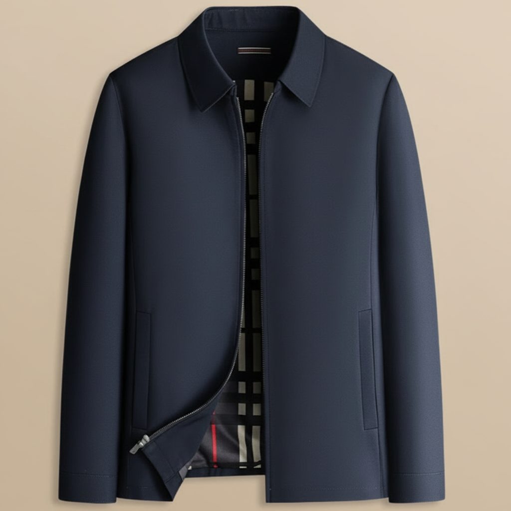 Harrington Short Jacket with Zipper for Men