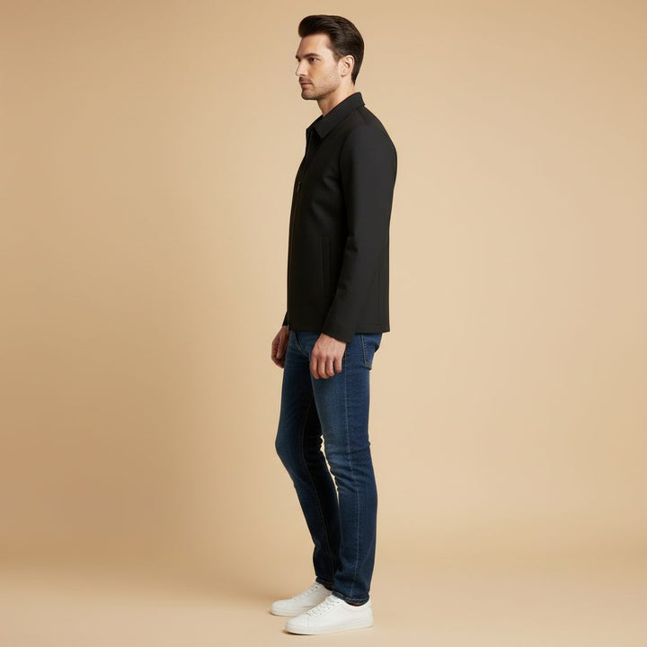 Harrington Short Jacket with Zipper for Men