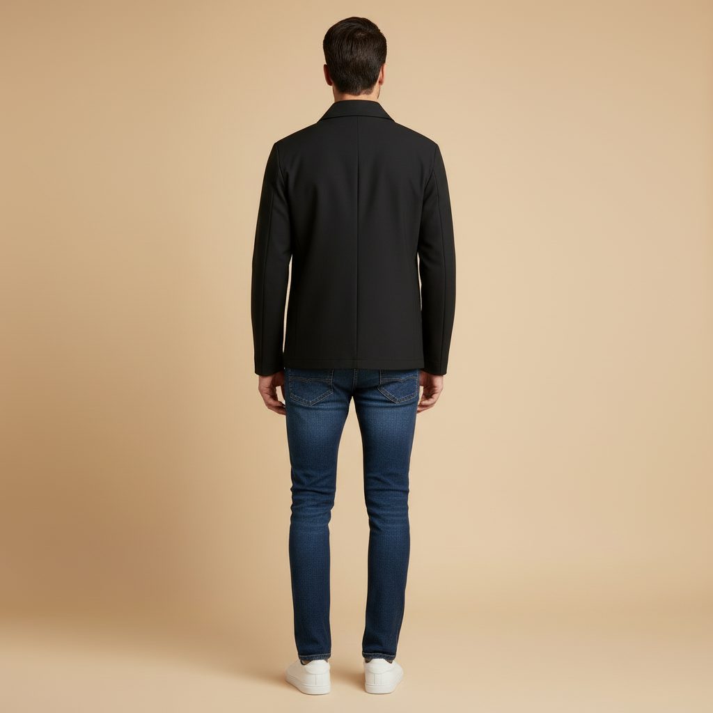 Harrington Short Jacket with Zipper for Men