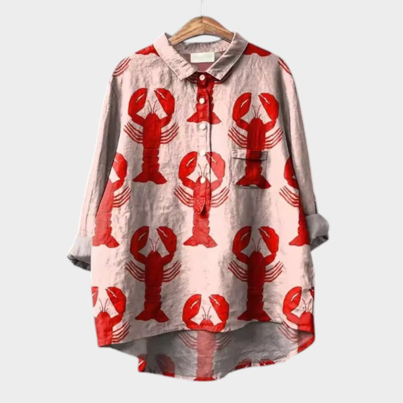 Women's Stylish Button-Front Blouse for Effortless Elegance