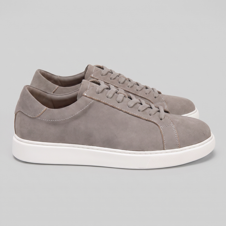 Gray Suede Casual Sneakers for Men