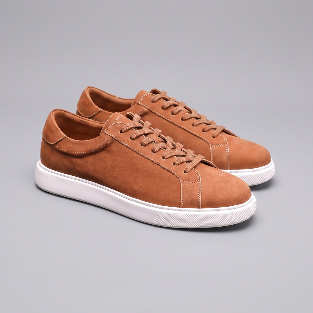 Gray Suede Casual Sneakers for Men