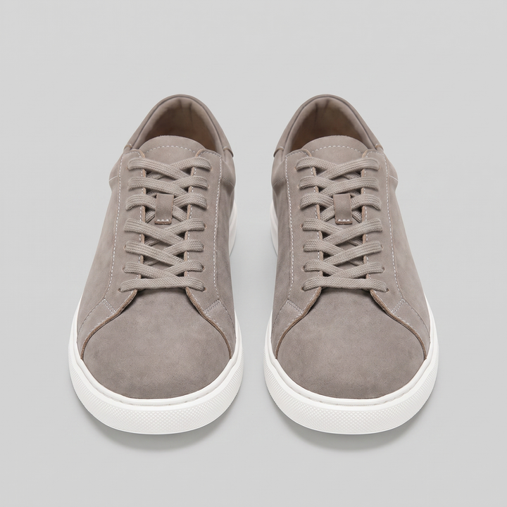 Gray Suede Casual Sneakers for Men
