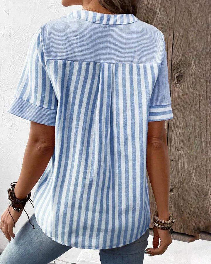 Sandra Classic Striped Top - Elena Harper