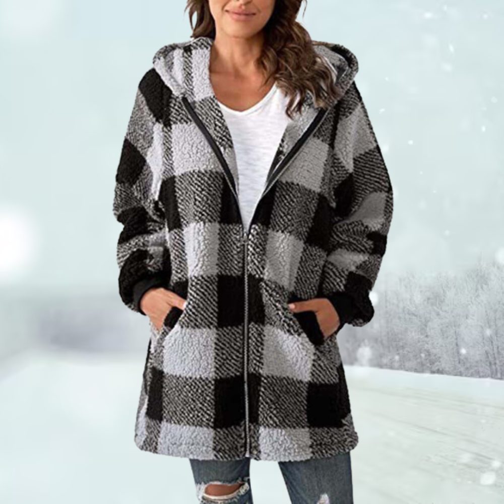 Plaid Long Cardigan for Women