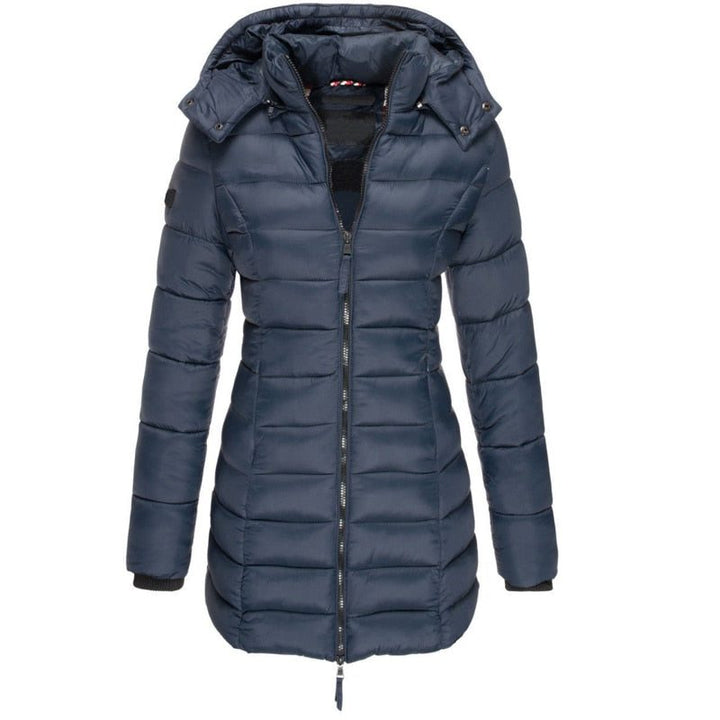 Long Puffer Winter Coat with Hood for Women