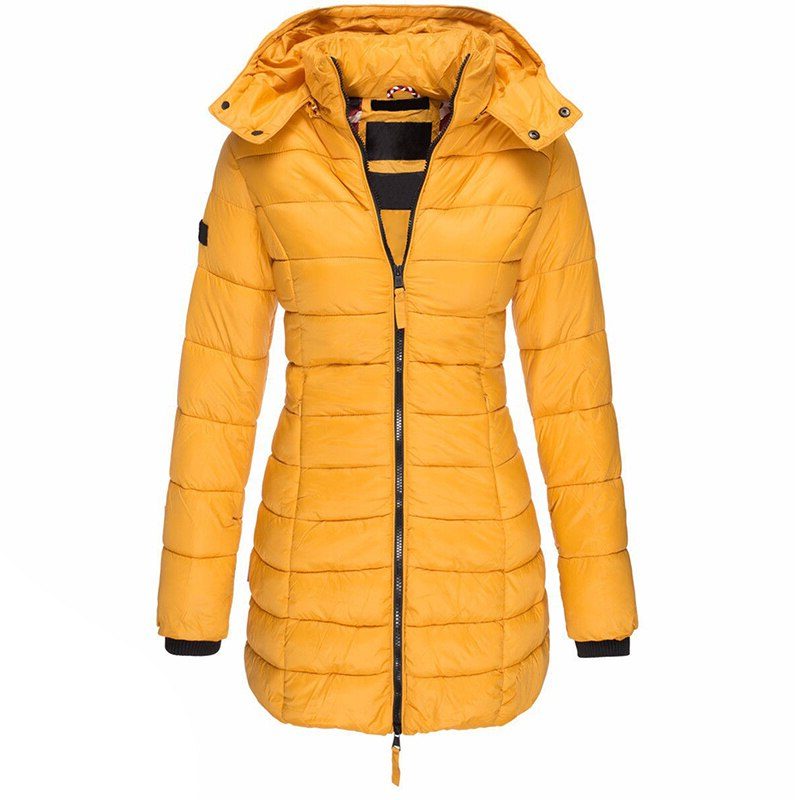 Long Puffer Winter Coat with Hood for Women