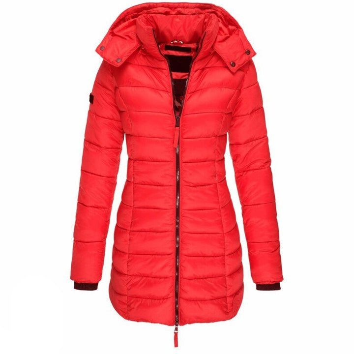 Long Puffer Winter Coat with Hood for Women