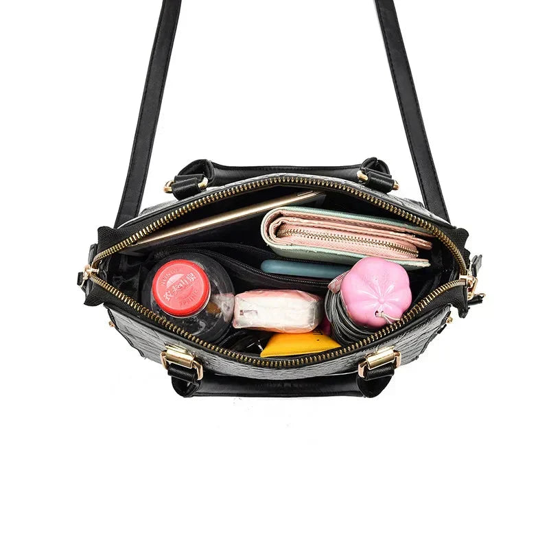 Belen | Luxury Crocodile-Embossed Leather Bag