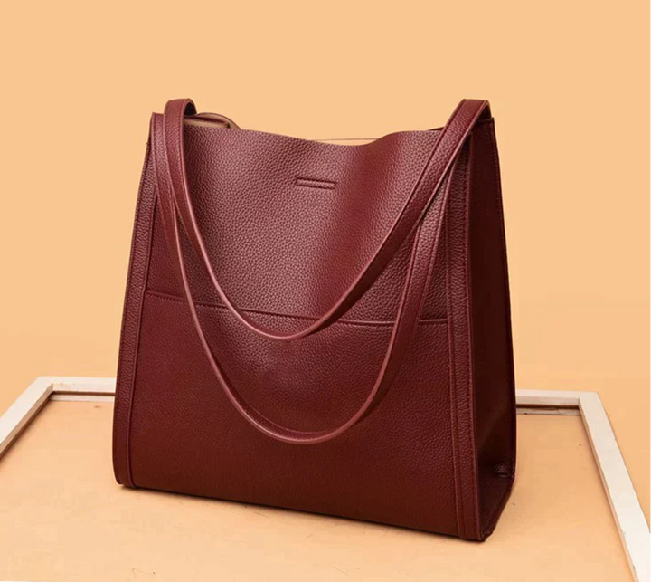 Leather Shoulder Bag for Women Tote Organizer Casual