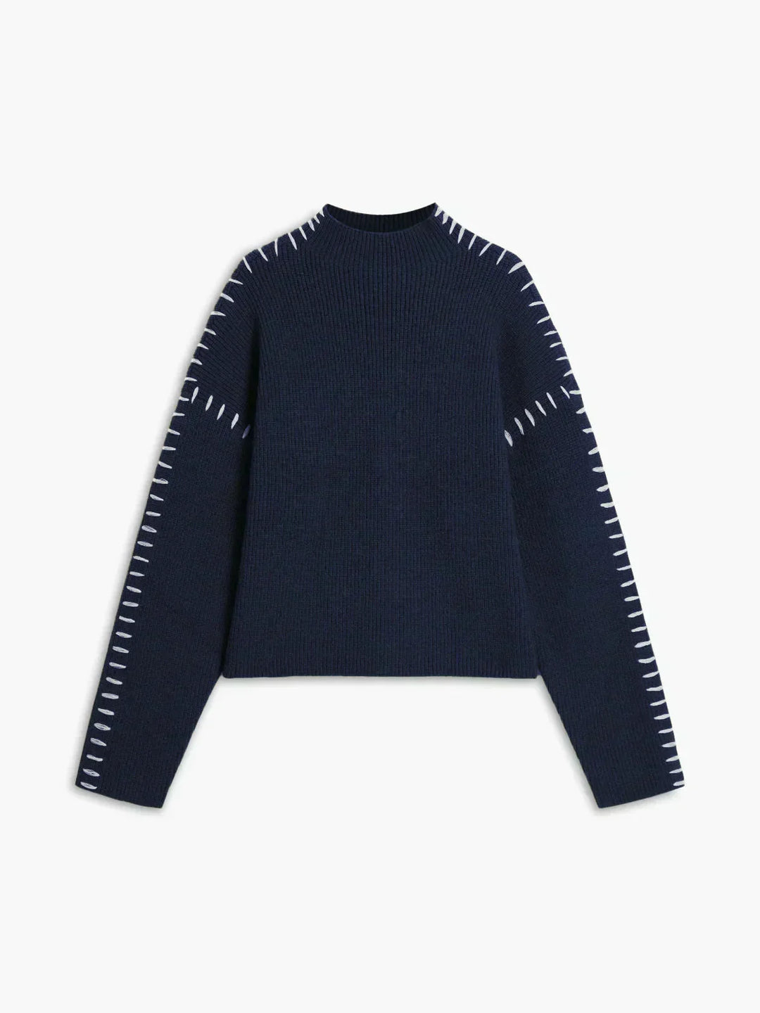 Short women's sweater with high collar - Modern and soft