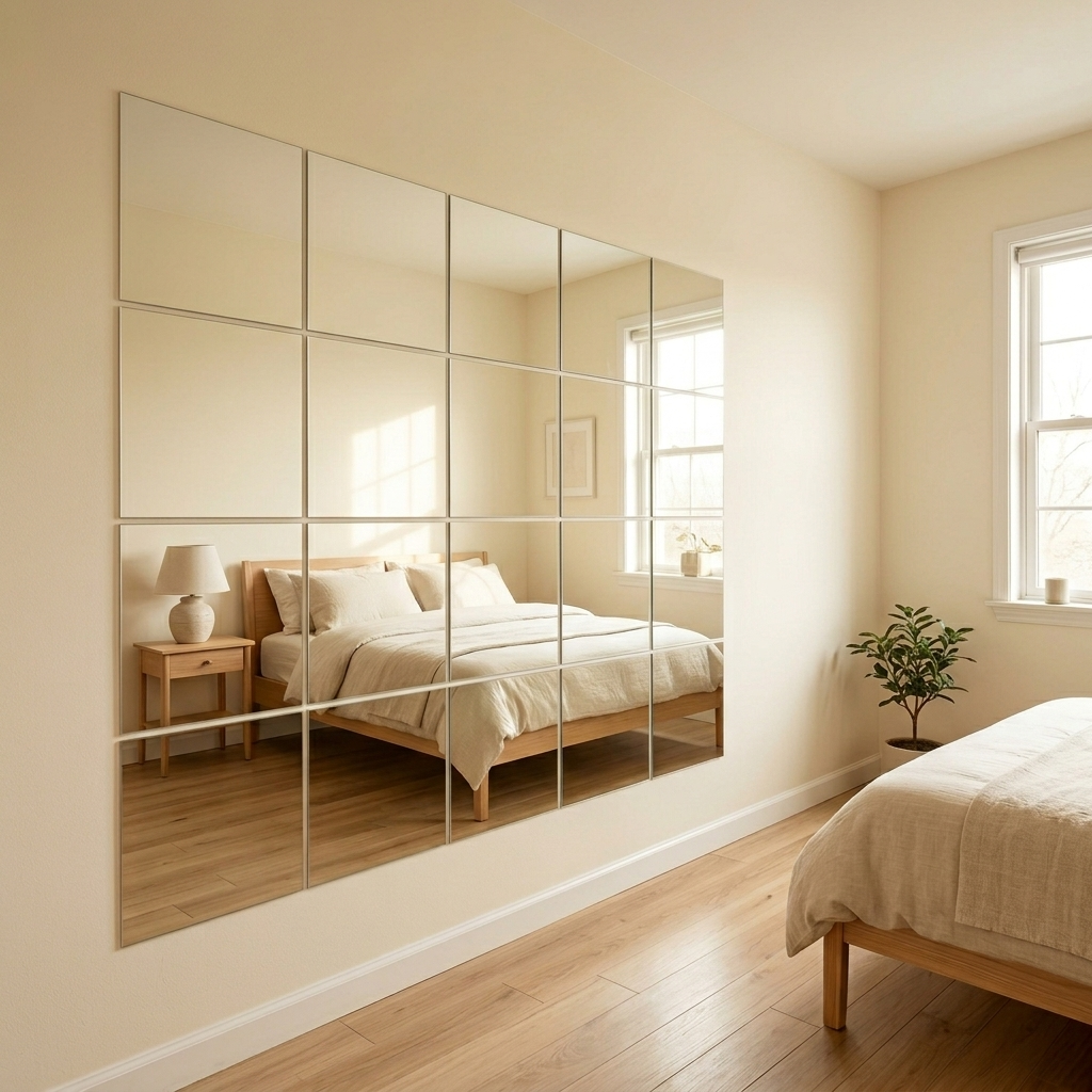 Clearvue Shatterproof Full Length Wall Mirror Tiles - Elena Harper