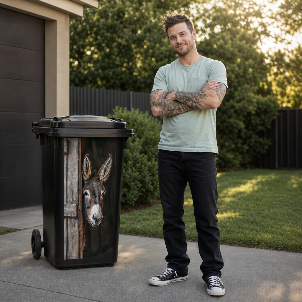 Binbelle Weatherproof Trash Can Decal - Elena Harper