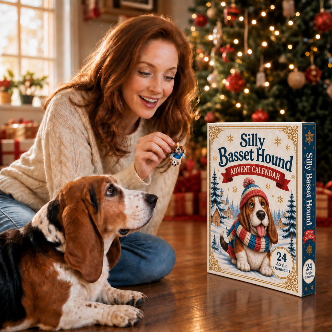 Bassetmas 24-Day Basset Hound Ornament Advent Calendar - Elena Harper